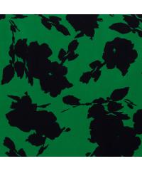 Nooteboom Bombažni saten Abstraktne rože | zelena | 98%CO / 2%EL 21089.025