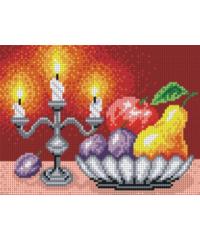 ORCHIDEA Gobelin Skleda sadja ob svečah | 18x24cm 1621F