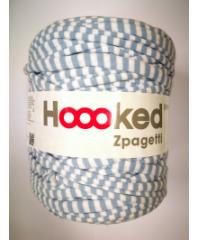 HOOOKED Mixed Zpagetti | 120m (cca. 850g) | bele in svetlomodre črte ZP001-27-249